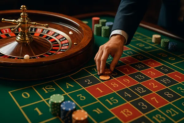 Casino roulette table