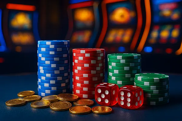 Casino reels glowing