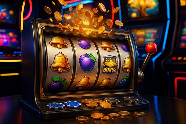 Casino reels glowing